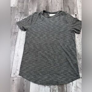 Abercrombie Fitch Soft A&F Tee Men’s Stripe White Black Short Sleeve T Shirt M